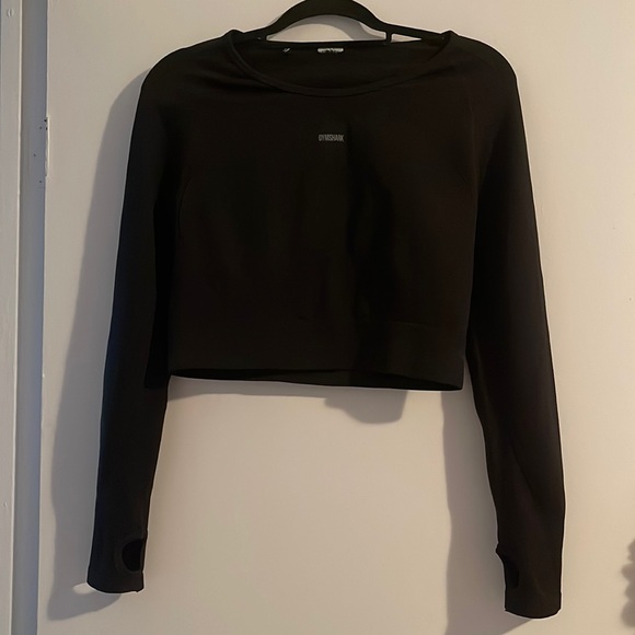 🖤GYMSHARK🖤 VITAL SEAMLESS OPEN BACK LONGSLEEVE CROP TOP - Picture 2 of 5